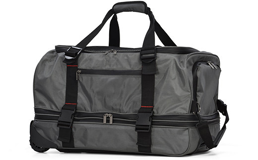 [PROEVO] 防水 ボストンキャリー スーツケース 受託手荷物対応 L（グレー×レッド） [20017]　AY162