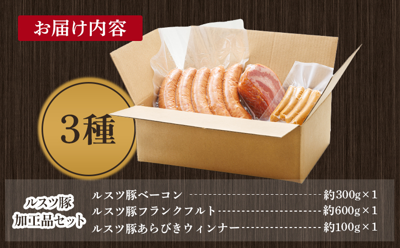 ルスツ豚加工品セット　計1kg【14002】
