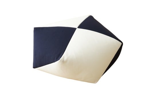 【a135】おじゃみクッション（ネイビー/アイボリー）