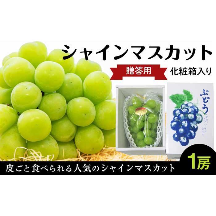 【ふるさと納税】贈答用シャインマスカット1房（600g以上）化粧箱入り | 香川県 坂出市 香川 楽天ふるさと 納税 返礼品 支援 お取り寄せグルメ 取り寄せ グルメ 食品 フルーツ 果物 くだもの シャインマスカット ぶどう ブドウ 葡萄 贈答品 ギフト プレゼント おいしい
