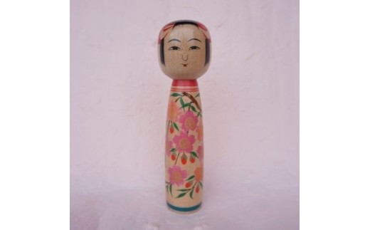 No.0493蒔絵こけし８寸 土湯こけし工人近野明裕作