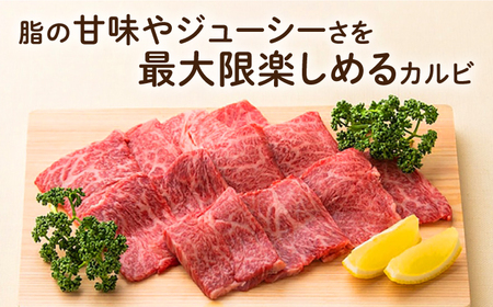 【3回定期便】 長崎和牛 焼肉 カルビ 約500g 長与町/ワタナベ商店[ECT022]