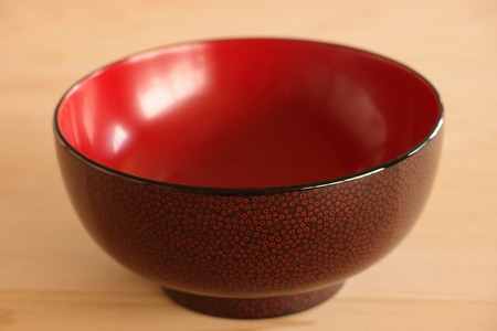 津軽塗 夫婦汁椀【七々子塗 黒（赤種）・赤（黒種）】