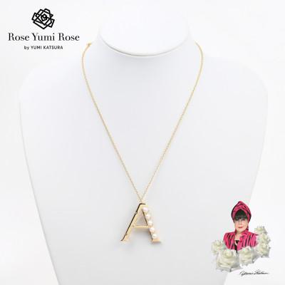 ふるさと納税 和泉市 【RoseYumiRose】イニシャルパールブローチペンダント『A』