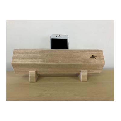 ふるさと納税 加茂市 桐箪笥職人が一つ一つ手作りした電源、電池不要のスマートフォン用の桐エコスピーカー(木地仕上) |  | 01