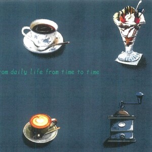 CLOFT 綿100％長袖オリジナルプリントシャツ”憩い”喫茶店柄（C/#17ダークネイビー） M 0139-020-S07-4