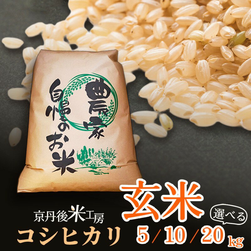 【ふるさと納税】2025年産　京丹後産コシヒカリ 玄米 5kg 10kg 20kg 選べる 内容量 玄米 ふるさと納税 米 お米 ご飯 ごはん コシヒカリ 国産 こめ ごはん 京都産 こしひかり 農家応援 生産者応援 送料無料