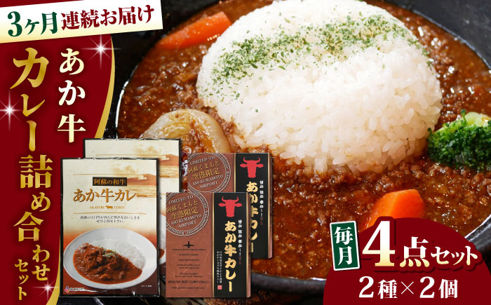 
【全3回定期便】熊本県産 あか牛 カレー詰め合わせセット 計4個 ( カレー 2種 各2個 ) 熊本和牛【有限会社 三協畜産】[YCG063] 45000 45,000 45000円 45,000円
