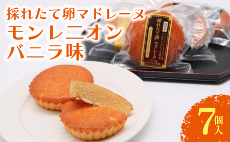 マドレーヌ モンレニオンバニラ 7個入 | バニラ はちみつ 蜂蜜 ハチミツ アーモンド 焼き菓子 お菓子 おかし 贈答用 ギフト 包装 スイーツ 人気 おすすめ たまご 卵菓子 高知県 南国市