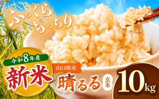 令和8年度産 新米 晴るる 玄米 10kg 村上農園 先行予約 ＜ 2026年9月下旬より11月末まで順次発送 ＞ ｜ 米 精米 新米 玄米 米 雑穀 お米 コメ 単一米 晴るる はるる  山口 美祢 秋吉台 10kg