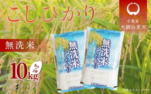 【新米 先行受付】令和7年産 千葉県産「コシヒカリ」無洗米 10kg（5kg×2袋） ふるさと納税 米 無洗米 コシヒカリ こしひかり 千葉県 大網白里市 A057