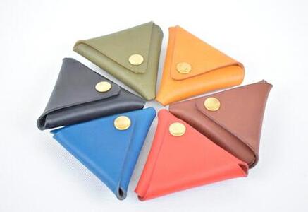 【minca】 栃木レザーの三角コインケース小 小銭入れ コンパクト 小さめ/Coin purse 01/ブラック　469【雑貨 ファッション 人気 おすすめ 】