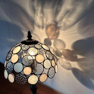 ふるさと納税 瀬戸市 Nijiiro Lamp のステンドグラスのテーブルランプ ニジイロボウル M ホワイト |  | 02