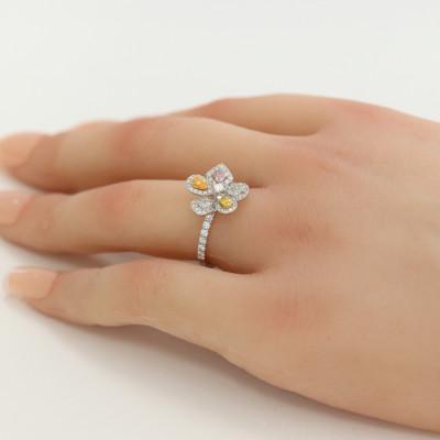 ふるさと納税 山梨市 プラチナ ファンシーカラーダイヤモンドリング【FD0.533ct・D0.50ct】G5674　#12 |  | 03