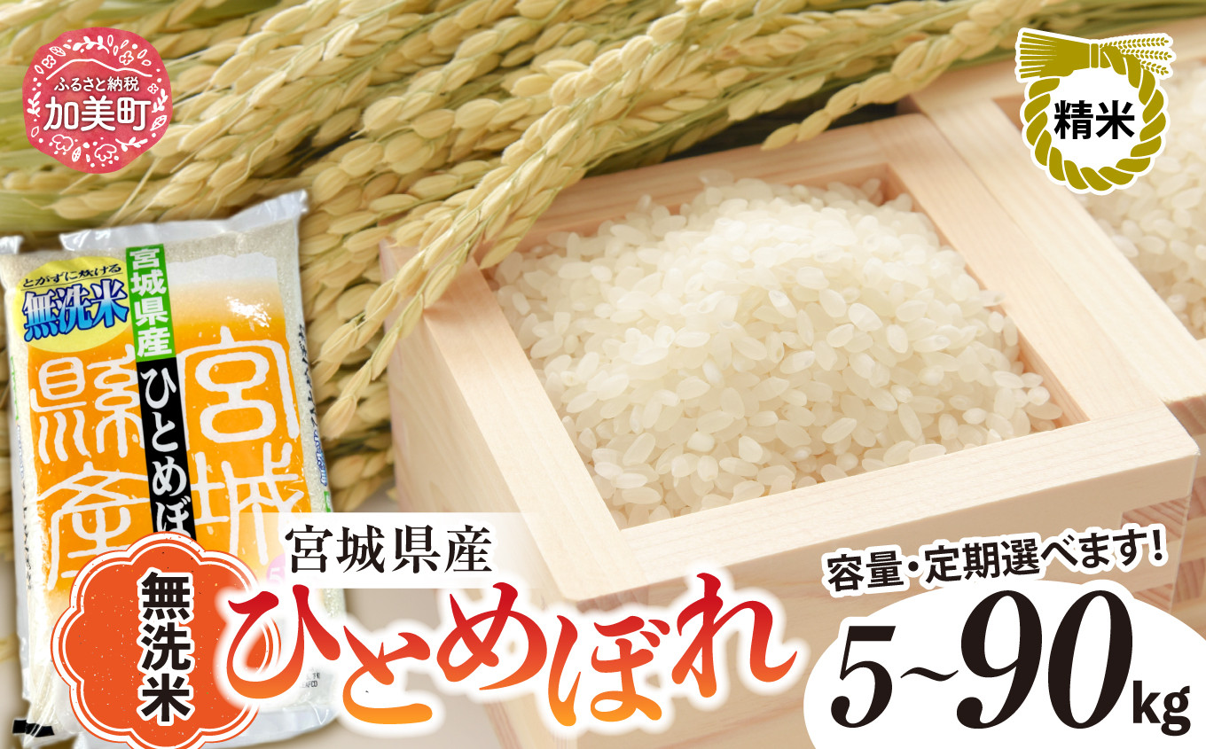 
            新米 無洗米 令和6年度産 宮城 ひとめぼれ 選べる 5kg 10kg 定期便 3回 ～ 9回 [菅原精米工業 宮城県 加美町 ]  | sw00003-04-r6
          