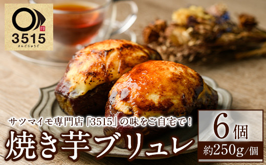 3515(焼き芋・スイーツ専門店)の焼き芋ブリュレ(計6個) お菓子 スイーツ デザート 芋 さつまいいも 紅はるか 手軽 小分け 【合同会社グッドフィールド】akn056-18