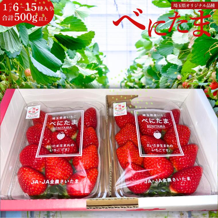 【ふるさと納税】『べにたま』埼玉生まれの希少いちご2パック【潰れが気にならない方限定】