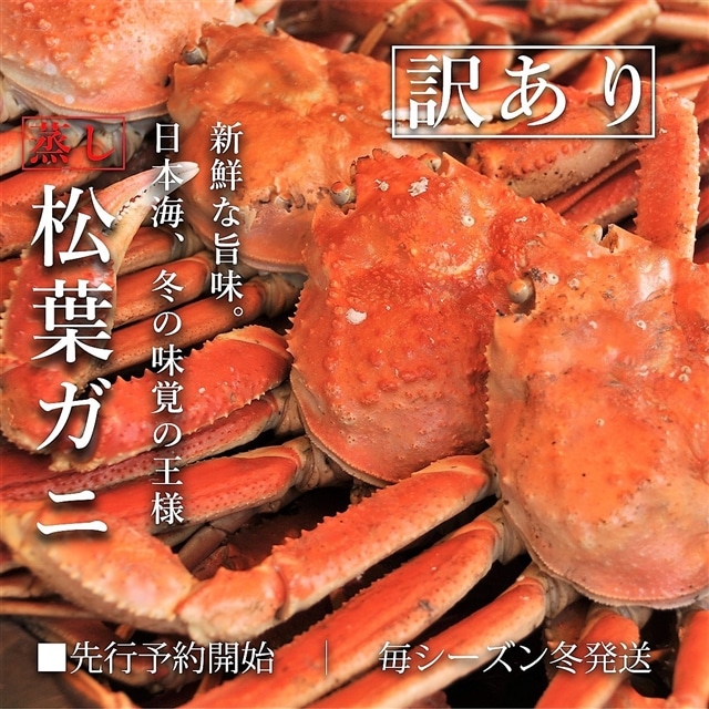 【蒸し】訳あり 足折れ松葉ガニ 計1.5kg前後 鳥取 ずわいがに カニ 訳アリ TM13 0723