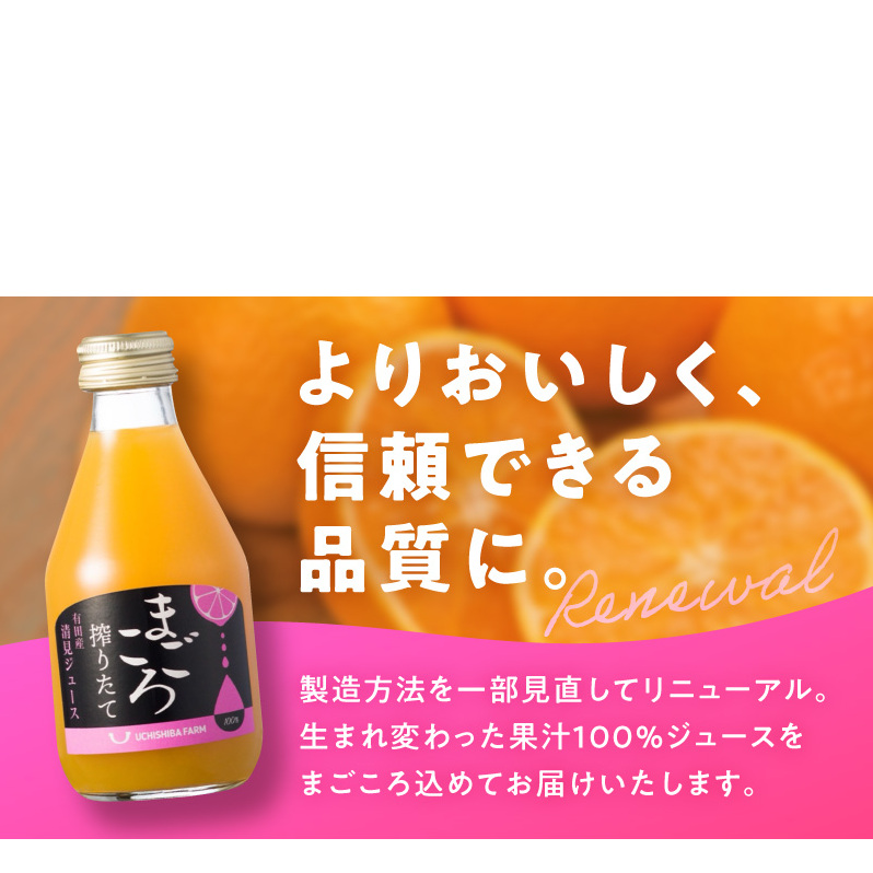 【まごころ搾りたて】清見 100%ジュース 180ml × 12本_ZE6430_イメージ2