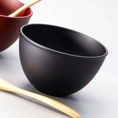 ふるさと納税 鯖江市 越前塗 和洋ボウルペア スプーンセット 吟朱・黒 φ11.2×6.8cm 食洗機・レンジ対応 |  | 02