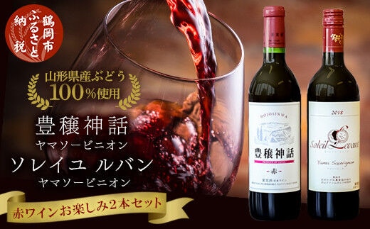 
										
										A45-002 赤ワイン 飲み比べ2本セット ソレイユルバン・ヤマソービニオン 豊穣神話・ヤマソービニオン 750ml・720ml 受賞
									