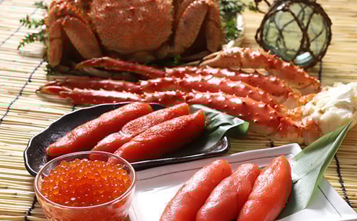 【毛蟹・たらば・魚卵の豪華セットA】ボイル毛がに2.0kg（4尾入）・ボイルタラバ脚600g×2・イクラ醤油漬180g×2・たらこ1.0kg1箱・明太子1.0kg1箱 _F4F-5322