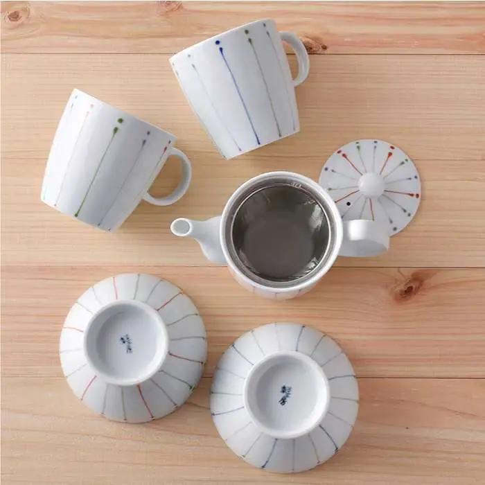 【波佐見焼】ティーポット マグカップ 茶碗 角皿 含む オリジナルセットアップ商品 食器 皿 【協立陶器／団陶器】 [NB56] 波佐見焼