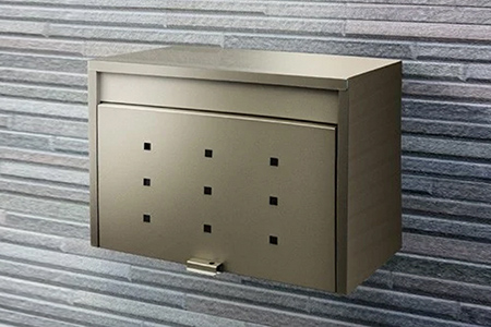 [グリーンライフ] スチール郵便ポスト（郵便受け） チタングレー【035P002】