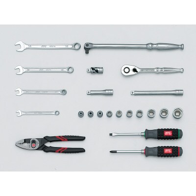 KTC 9.5sq.工具セット(片開きプラハードケースタイプ)[22点][SK3220P]【1675498】