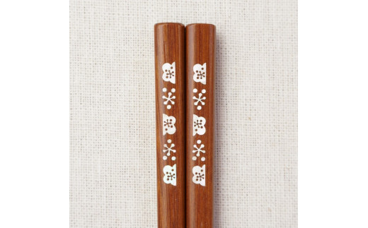  貝象嵌 箸 「うらら」白雪梅