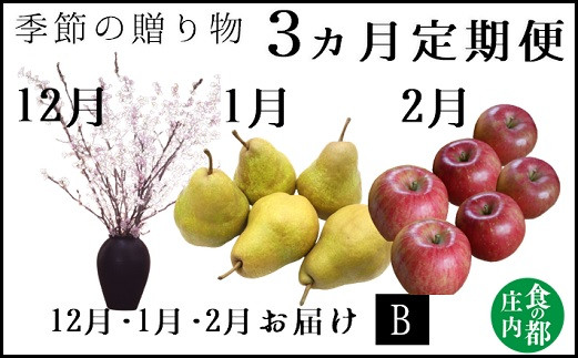 
            食の都庄内　《12・1・2月お届け-B》季節の贈り物-3ヶ月定期便
          