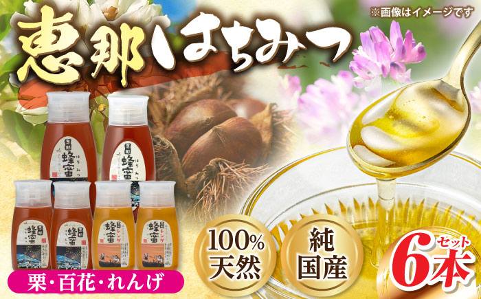 
            恵那蜂蜜 6本セット (蓮華蜂蜜300g×2本、百花蜂蜜300g・500g×各1本、栗蜂蜜300g・500g×各1本) 国産 はちみつ 蜂蜜 ハチミツ 岐阜県産 恵那市産 健康 美容 産地直送 送料無料 お取り寄せ 贈答 ギフト プレゼント 恵那市 / はち工房こうけつ [AUDF017]
          