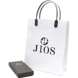 JIOS SEIRAN 日本製 自動巻き腕時計 メンズ 男性用 革ベルト ブランド ドレスウォッチ ジオス シルバー文字盤 × 青針 クロコ型押しベルト（ブラウン）