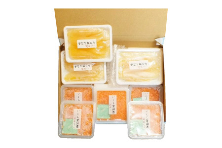 [鮭匠ふじい]いくら480g(80g×6P)・味付け数の子300g×1P C-42066