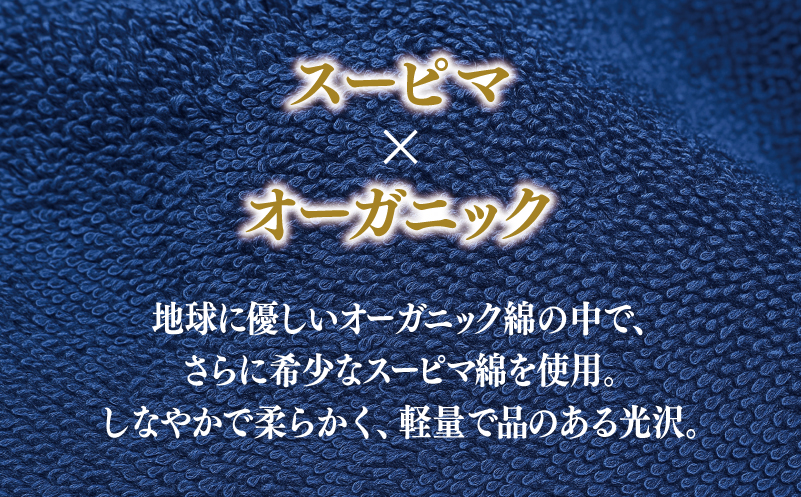 高級泉州タオル ラガマフィン バスタオル フェイスタオル ネイビー 各1枚【大阪 泉佐野 大阪府 泉佐野市】