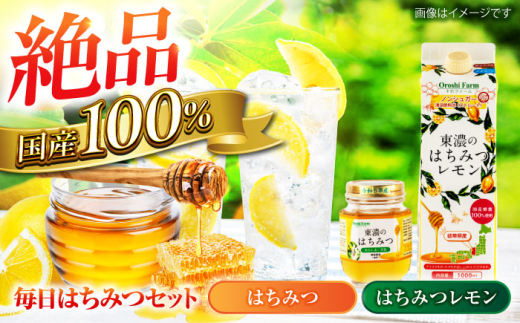 毎日ハチミツセット 東濃のはちみつ はちみつレモン【土岐市観光協会】ハチミツ ジュース 健康 [MGM003]