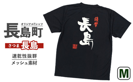 【Mサイズ・ブラック】長島町オリジナル長島Ｔシャツ_yamagawa-5641m