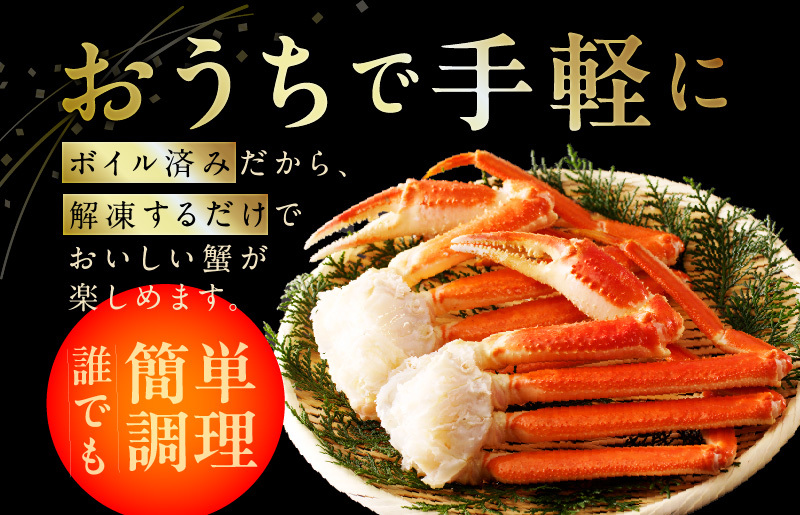カニ ボイルズワイ蟹 800g（400g×2肩）約2-3人前 昆布仕立て 099H3225_イメージ3