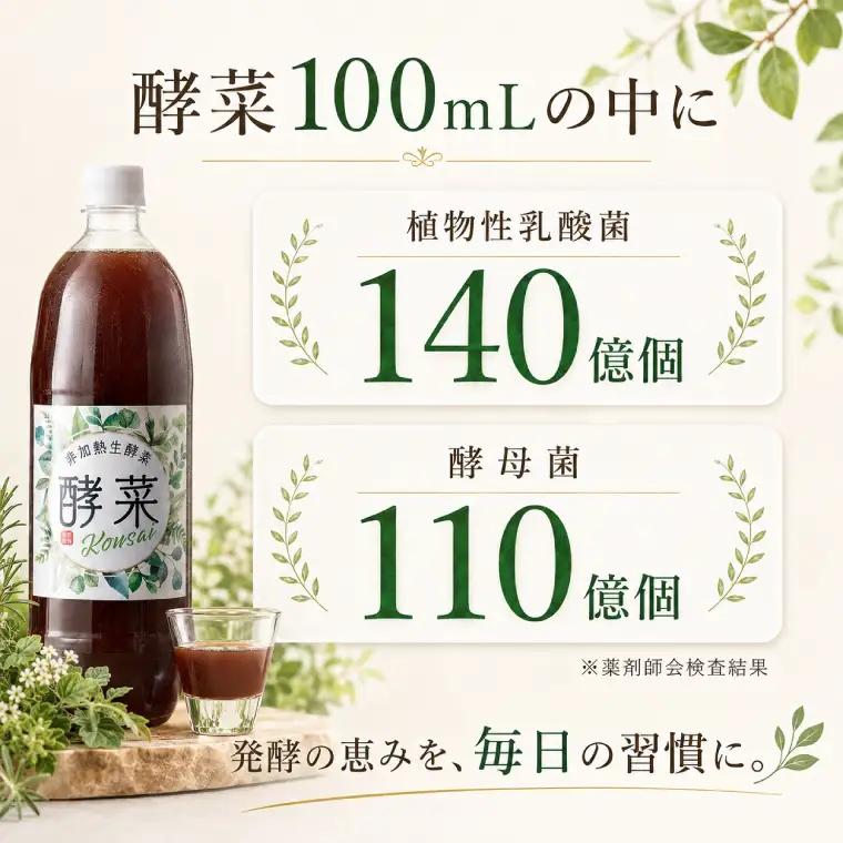 【3ヶ月定期便】非加熱生酵素『酵菜』500ml（EH-9）