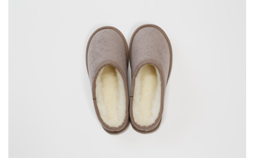 羊毛で暖かい「メリノン」スリッパ（ベージュ・3L）| 羊毛 ウール 洗えるウール タクトコーポレーション 埼玉県 横瀬町