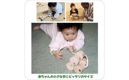 幼児用木のおもちゃ『6輪車（ミニ）』