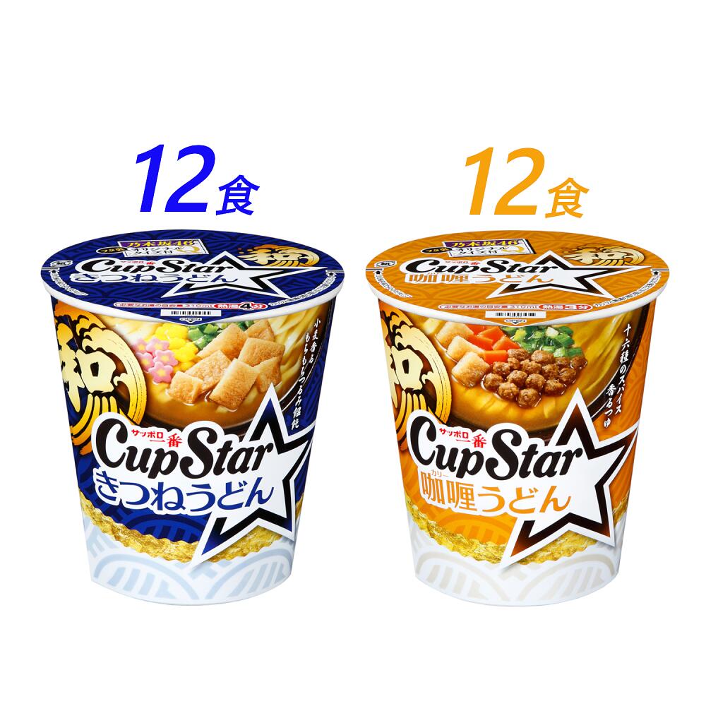 【ふるさと納税】サッポロ一番 カップスター うどん2種 計24食｜ラーメン らーめん 人気 うまい みそ あっさり コク 本格 カップ麺 カップラーメン インスタント 手軽 簡単 便利 インスタントラーメン 時短 即席麺 非常食 保存食 常温 保存 まとめ買い R3-80