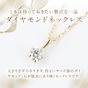 F-014 ダイヤモンド ネックレス K18YG イエローゴールド ジュエリー アクセサリー