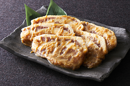 【お試し用】熊谷精肉店 特製 味噌豚ロース5枚セット(約80g×5枚)【 岩手県産 国産 豚肉 ポーク 肉加工品 味噌漬け 豚味噌 おかず 冷凍 おつまみ お弁当 惣菜 焼くだけ 簡単調理 BBQ 焼肉 】RT709
