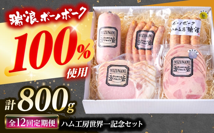 
                  【12回定期便】 ハム・ソーセージ 瑞浪ボーノポーク ハム工房世界一記念セット 800g (冷凍) 瑞浪市 / きなぁた瑞浪 詰め合わせ ギフト [AZCI118]
                