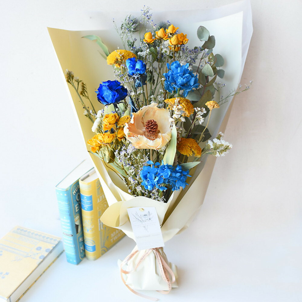 【ふるさと納税】【母の日】プレミアムドライフラワー・ブーケ　シェルフルール＜お届け日：2026年5/4～5/10 当店おまかせ ＞母の日カード付き【 母の日 ギフト アレンジ 花 贈り物 大阪府 門真市 】