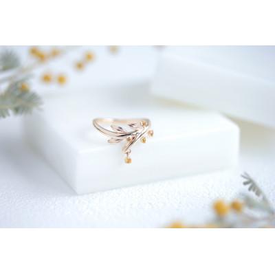 ふるさと納税 藤沢市 Mimosa K10 シトリン Pinky Ring(4号) | 