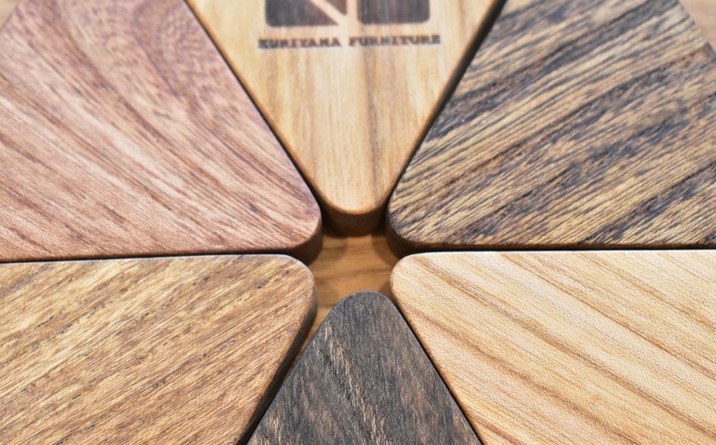 鍋敷き・壁掛けオブジェ（北海道産エムル無垢材使用）