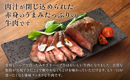宮崎県産 ローストビーフ 2本 500g ハーブ牛