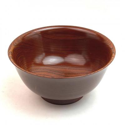 ふるさと納税 南木曽町 木のラーメンどんぶり　欅　漆塗り
